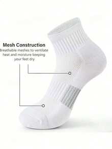 1/6/10 Pairs Men's Short Socks, All Season, Sweat-Absorbent, Odor-Resistant, Sports Socks, Thin Men's Socks, Couple Socks - Multicolor - View 3