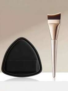 2pcs Foundation Brushes Set, Ultra-Thin Flat Brush Head, Angled Crescent-Shaped Base Makeup Brush, Korean Style Concealer Flat Brush Head, Liquid Foundation Brush, High-Quality PBT Fiber Bristles, Dense Bristles, Makeup Brush Set, Makeup Brush Set, Makeup Brush Set, Complete Makeup Set, Makeup Brush Set, Complete Makeup Tools, Brush Set, Makeup Brush Set, Makeup Gift Set - Multicolor - View 11