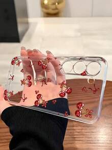 1个可爱樱桃蝴蝶结装饰软壳手机壳，兼容华为荣耀、红米、三星Galaxy A04e/12/A13/A14/A34/A50/A52/A53/A54/S21/S22/S23/S24/S25/S25Ultra/S25FE/S26/S26 Plus/S26 Ultra/S26 Edge、6A/7A/8A、12T/13T/15T/15T Pro - 無色 - 查看 4