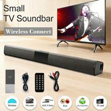 Soundbar With Wireless Subwoofer, 4-Speaker Surround Sound System, Stereo Sound System, Wireless Subwoofer, TV Soundbar, Home Theater Speakers, Remote Control, Wireless Audio, Easy To Set Up, TV Sound Enhancement. A Remote Control Data Cable Is Included For Delivery. - Black - View 1