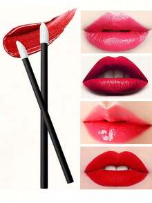 50pcs Lipstick Makeup Brushes, Multi-Functional Nylon Bristles, Unscented, Normal Skin, ABS Plastic Handle, Eyeshadow & Lipstick Brushes, Cotton Swab Alternative - Multicolor - View 6