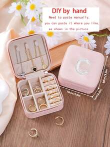 1pc Portable PU Leather Multi-Compartment Jewelry Storage Box, Jewelry Organizer Box With Zipper For Earrings Necklaces Rings, Suitable For Home Travel Packing, Gift Box, Travel Jewelry Box - Multicolor - View 17