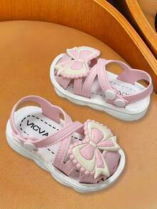 Children's Pearl Heart Sandals, Korean Style Fashion Soft Bottom Sandals For Girls - Pink - View 5