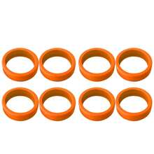 8PCS Luggage Suitcase Wheels Covers Noise Canceling Shock Absorbing Trolley Case Silicone Caster Protection Cover Orange - Multicolor - Ver 4