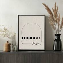 1 sztuka płótna ściennego, opcjonalna rama, dekoracja Ramadanu, islamska sztuka Ramadanu, plakat z fazami księżyca na Ramadan, czarno-biały plakat z okazji Ramadanu, dekoracja w stylu boho, wystrój domu na Bliskim Wschodzie, plakat islamski, dekoracja domu z okazji Ramadanu, dekoracja Eid Mubarak, plakat z okazji Ramadanu, dekoracja pokoju, dekoracja akademika, dekoracja sypialni, dekoracja łazienki, wystrój salonu, wystrój biura, sztuka minimalistyczna - Wielokolorowe - Zobacz 3