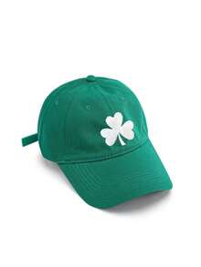 1pc's Day Women's Baseball Caps Clover Embroidery Luck Green Hat Breathable Women's Accessories Holiday Celebration Gifts Sunscreen Hat - Shamrock - 查看 6