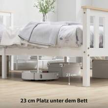 Grey (Without Mattress) Product Code: 93 (=491011AAG) Upholstered Double Bed With Adjustable Headrests, Hydraulic Bed Frame With Storage, Linen Bed With Metal Slatted Base, Grey (Without Mattress) - White - View 10