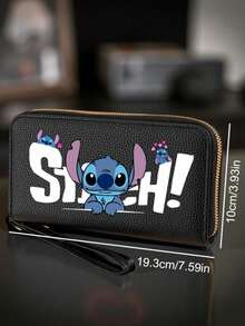 1个紫色缝线腕包，长款钱包，带腕带，多个隔层和拉链口袋，信用卡槽，空间宽敞，结构坚固，腕包钱包，女孩钱包，可爱配饰，旅行配饰，日常携带，生日礼物和日常通勤必备品 - 彩色 - 查看 4