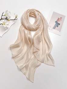 1件深色图案亮褶斗篷纯色披肩头巾头巾，柔软丝滑轻盈面料，女士多功能用途，适合所有季节，可作为晚礼服、派对、旅行、办公或婚礼的配饰，是完美的礼物之选。 - 彩色 - 查看 8