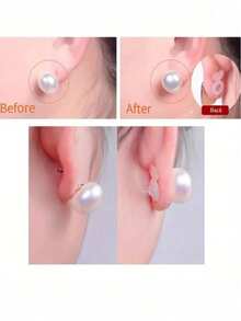 4个/8个/12个装橡胶耳钉后塞，硅胶耳塞，防止耳环脱落和堵塞耳道，耳钉后塞替换装，适合耳垂下垂、佩戴大耳环等情况，耳环，耳垂后塞 - 彩色 - 查看 2