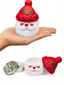1PC Cute Snowman Spice Grinder -4-Layer Zinc Alloy Manual Grinder, Creative Christmas Gift & The Best Gift For Mothers Or Wives - Fastship - White - View 7