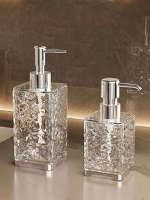 1个300毫升/400毫升可重复灌装塑料波浪纹理洗发水/沐浴露瓶，大容量泡沫泵头，适用于乳液、面霜、香皂、护发素等。 - 彩色 - 查看 9