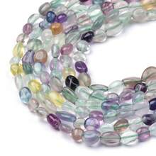 1串天然宝石月光石虎眼石黄水晶珠子，优质散珠，适用于珠宝制作、DIY工艺品和疗愈水晶 - 彩色 - 查看 10