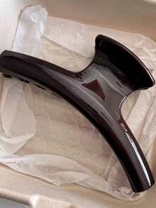 1pc Coffee Leopard Print Heart-Shaped Claw Hair Clip, High-End Hair Accessory, 2025 New Arrival - Multicolor - View 3