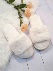 Customized Bridal Wedding Plush Slippers, Fashionable Bridesmaid Gift Decor, Stylish, Hippie, Minimalist, Casual, Cute, Simple Chic, Minimalist Chic, Comfortable Custom, Unique, Personalized Collectible Gift, Ideal Gift ,Spring-Collection - Multicolor - View 12