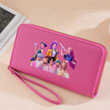 Mattel 1pc Kpop Witch Girl Group Cartoon Wallet, Long Wallet For Girls, Anime Peripherals Hot Selling, Zipper Coin Purse - Multicolor - View 9