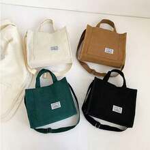 Bolso de lona simple beige bolso de viaje diario femenino bolso de hombro único bolso especial ligero de gran capacidad - Beis - Ver 11