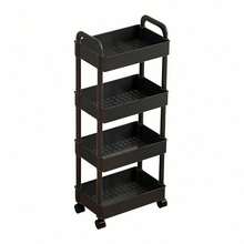 5/4/3 Tier Storage Cart - Durable Plastic Material, Easy To Move, Suitable For Kitchen, Bathroom, Bedroom - (Easy To Move And Convenient) Black & White Lingerie Storage Box, Thickened Tube, Strong Load-Bearing, Multi-Layer Storage Rack, Suitable For Kitchen, Bedroom And Outdoor Camping, Durable Plastic Design, Multi-Functional Storage Cart | Modern Storage Rack | Sturdy Storage Rack, Halloween, Christmas Gift Kitchen Supplies Kitchen Accessories Kitchen Tools