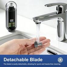 Men's USB Rechargeable Nose And Ear Hair Trimmer-Small, Portable, Digital Display Design, Suitable For Home Or Business Trip Battery Capacity 220mAh - Multicolor - View 10