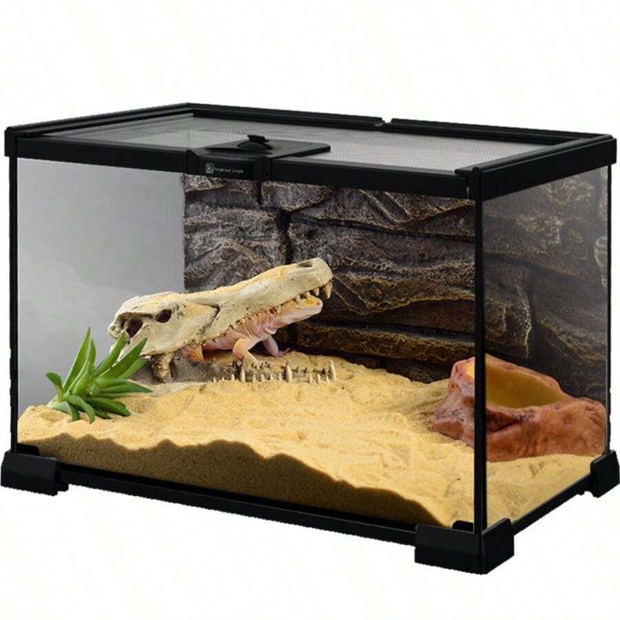 1pc Transparent Reptile Terrarium, Vivarium Box For Rainforest Pets Like Snake, Lizard, Turtle - Multicolor - View 1