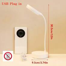 1pc LED Multifunctional Desk Lamp, USB Clip-On Eye-Care Study Lamp, 360° Rotatable Reading Light For Student Dorm, Bedroom, Classroom, Living Room, Bedside, Portable Desk Lamp - Three-color Plug-in - View 3