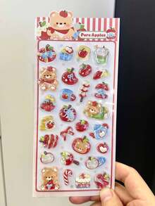 1 张动漫人物贴纸，可爱小熊贴纸，可重复使用防水贴纸，DIY 手工贴纸，智能手机壳，笔记本电脑，DIY 项目，笔记本电脑，礼品包装。 - 彩色 - 查看 14