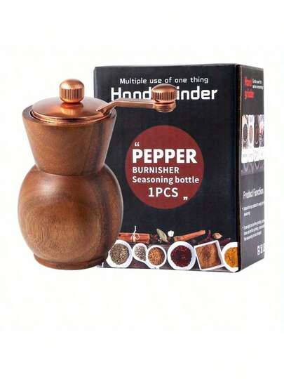 Sichuan Peppercorn Manual Grinder Bottle, Stainless Steel Manual Press Pepper Mill, Creative Design Pepper Grinder Kitchen Tool - Manual Pepper Grinder - Creative Vase Design, Suitable For Black Pepper, Rose Salt, Etc. - Manual Spice Grinder For Kitchen & Dining