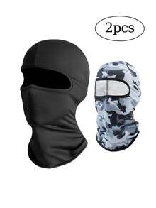 1pc/2pcs Unisex Solid Color Camouflage Balaclava Face Mask, Breathable Outdoor Sports Neck Gaiter, Suitable For Daily Outings, Cycling, Hiking, Fishing And More - Multicolor - View 11