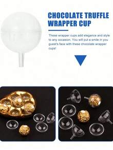 5个~50个糖果巧克力花架透明球，DIY透明巧克力盒支架，松露巧克力包装球盒，新年、情人节、婚礼、毕业典礼、母亲节、周年纪念日、派对、生日花束包装材料的理想之选，送给家人和朋友的完美礼物 - 彩色 - 查看 8