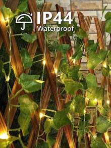 1pc 2M/5M/10M Flower Green Leaf Artificial Vine String Fairy Lights Solar Power Christmas Camping Tree Garland Light For Weeding Home Decoration - Warm Light - View 7