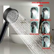 1 Set High Pressure Handheld Shower Head, 5 Adjustable Spray Modes, Shower Hose, Shower Bracket, Bathroom Shower Head, Shower, Bathroom Handheld Shower Head, Bathroom Accessories, Enjoy Luxurious Bathing Experience - Multicolor - View 2
