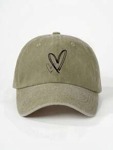 1顶印花爱心儿童水洗棒球帽，可调节户外防晒休闲帽，适合春秋季旅行、海滩，Y2K风格，男女童均适用 - 棒球帽 - 查看 16