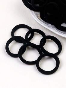 100个黑色基础款高弹力发圈，适合日常生活和开学季使用 - 彩色 - 查看 5