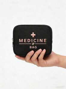 Tragbare Reise-Medikamenttasche, Muster mit "MedikamentTASCHE" und Muster, tragbare Camping-Medikamenttasche, kompakte Erste-Hilfe-Tasche, Version für Reise und Zuhause, tragbare Aufbewahrungstasche, kleine Medikamenttasche, praktische Medikamenttasche, Notfallausrüstung, in verschiedenen Farben erhältlich, für den täglichen Gebrauch/Outdoor/Reisen, unverzichtbar für gesundheitsbewusste und unterwegs Nutzer, Muss-haben Medikamentisches Zubehör, täglicher Gesundheitsorganisator, Raumdekoration - Verschiedenfarbig - Übersicht 4