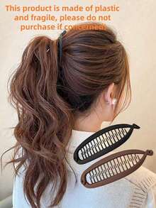 1/2/4 Pcs 4.3 Inch Curly Amber Banana Hair Scrunchies, French Elegant High Crown Hair Clips, Twist Hair Clips, Gifts, Travel, Women Gifts, Hair Accessories, Christmas Stocking Stuffers