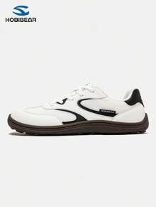 HOBIBEAR 1 Pair Patchwork Casual Sneakers For Teenagers, Rubber Sole Non-Slip, Lightweight & Comfortable, Suitable For Outdoor Activities, Suitable For Spring And Autumn - Black and White - View 3