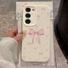 1个TPU材质软壳，甜美蝴蝶结星星图案时尚手机壳，兼容三星A05s、A12、A13、A14、A14 4G、A15、A21s、A23、A25、A32、A32 5G、A34、A35、A50s、A51、A52、A53、A54、A55、A71、A72、A73、S10、S20 FE、S20 Ultra、S21 Ultra、S22、S22 Plus、S23、S24、红米10C、12C、Note 10、11、12、13、Pro Plus、Note 8、9 Pro，全方位保护软壳手机套 - 白色 - 查看 2