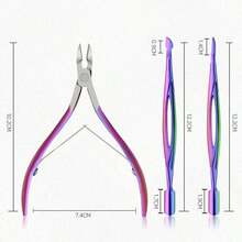3pcs Stainless Steel Nail Cutter Clipper Cuticle Nipper Set With Dead Skin Pusher Nail Remover Tools,Nail Supplies,Nail Tools,Nail Art Tools,Back To School,Nails,Nail Tools For Press On Nails - 多色 2 - 查看 3