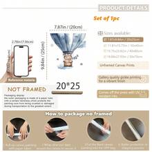 1幅帆布墙画 - 飞熊主题婴儿房装饰：飞机和热气球设计婴儿用品 - 带框幼儿房墙画，非常适合游戏室装饰、幼儿园装饰、男孩房装饰、女孩卧室装饰、儿童房装饰 - 彩色 - 查看 21