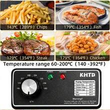 Freidora eléctrica de gran capacidad de acero inoxidable 4l, necesaria para fiestas de cocina, fritura de gran capacidad - Plateado - Ver 6
