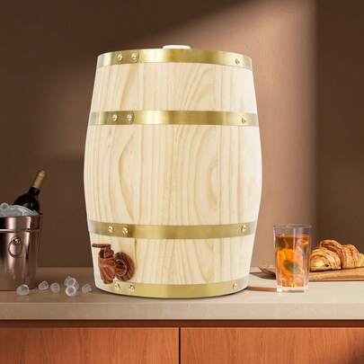kangten 10L Oak Barrel Cask Wooden Wine Brandy Whiskey Storage w/ Beer Dispenser