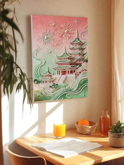 2D Flat Printing 1 Set DIY Handmade Pearl Painting, Size 30x40cm/11.81x17.85in, Creative Decorative Art Painting, DIY Pearl & Diamond Embroidery Kit, Suitable For Home Decor, New House Decoration, DIY Hobbyists, Best Friend Gift, Diamond Painting Kit, Frameless