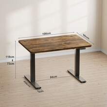 Gunji Electric Standing Desk Height Adjustable Desk Sit Stand Desk With Memory Smart Pannel And Backpack Hook For Home Office - Rỉ Nâu - Xem 6