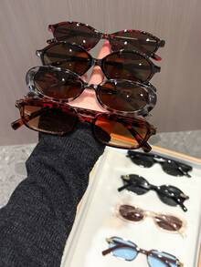 8 buc ochelari de vedere cu ramă pătrată pentru femei, stil stradal, elegant, futurist, la modă, pentru activități casual în aer liber, ținute de întâlniri, petrecere a burlacilor, accesorii de plajă - Multicolor - Vizualizare 2