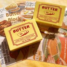 畅销超柔软慢回弹黄色黄油棒挤压玩具，教室办公室减压神器 - 黄色奶油棒香味柔软挤压玩具，适合玩耍和减压，揉捏礼物 - 彩色 - 查看 3