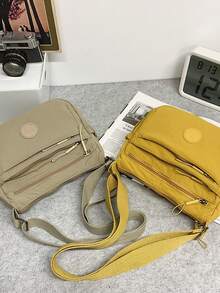 New Lightweight Multi-Compartment Casual Shoulder Crossbody Bag, Fashionable Commuter Bag For Middle-Aged And Elderly Mothers, Minimalist Design - Yellow - View 12