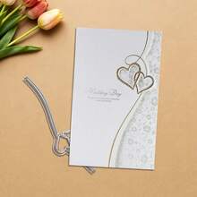 1个创意心形相框金属切割模具，适用于剪贴簿、相册、卡片制作，非常适合节日祝福和手工制作。 - 銀色 - 查看 6