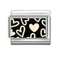 Pulseira Modular DIY com Foto e Elementos de Coração e Flor, Ideal como Presente para Amigos/Casais, Perfeita para Natal, Ano Novo, Halloween, Dia dos Namorados, Design Charmoso, Joia em Aço Inoxidável, Local, Prática e Moderna, Estilo Elegante Preto, Clima Natalino, Decoração de Natal, Guia de Looks para Festas, Suprimentos para Presente de Natal, Decoração de Natal para Casa, Estilo Retrô de Verão, Traje Gracioso, Acessórios de Halloween e Adequada para Todas as Estações, Escola, Gala, Formatura. - M293852 - Ver 10