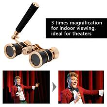 3x25 Tricolor Theater Binoculars (Red, White, Black) | Portable Glasses For Children (Opera And Concert) | Cute Mini Binoculars, Ideal Gift For Children, Shows And Sightseeing While Traveling - Black - View 5