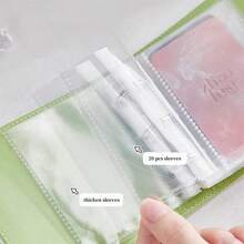 迷你糖果色PU皮Kpop小卡收藏册 3英寸卡片收纳偶像卡片相册 文具 女士钱包 迷你钱包 小钱包 卡包 可爱小物 - 彩色 - 查看 5